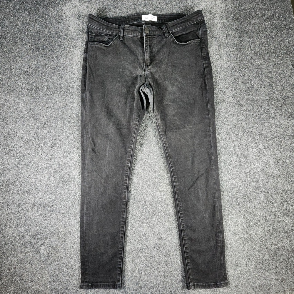 BKE Payton Skinny‎ Jeans Womens 32x29.5 Faded Black Mid Rise ABK4837S Stretch